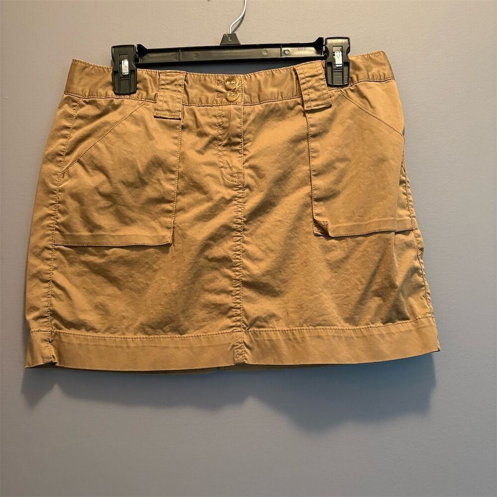 Old Navy Women's Size 8 Beige Mini Skirt with Pockets Casual Babydoll Princess - Picture 1 of 12